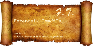 Ferencsik Tamás névjegykártya